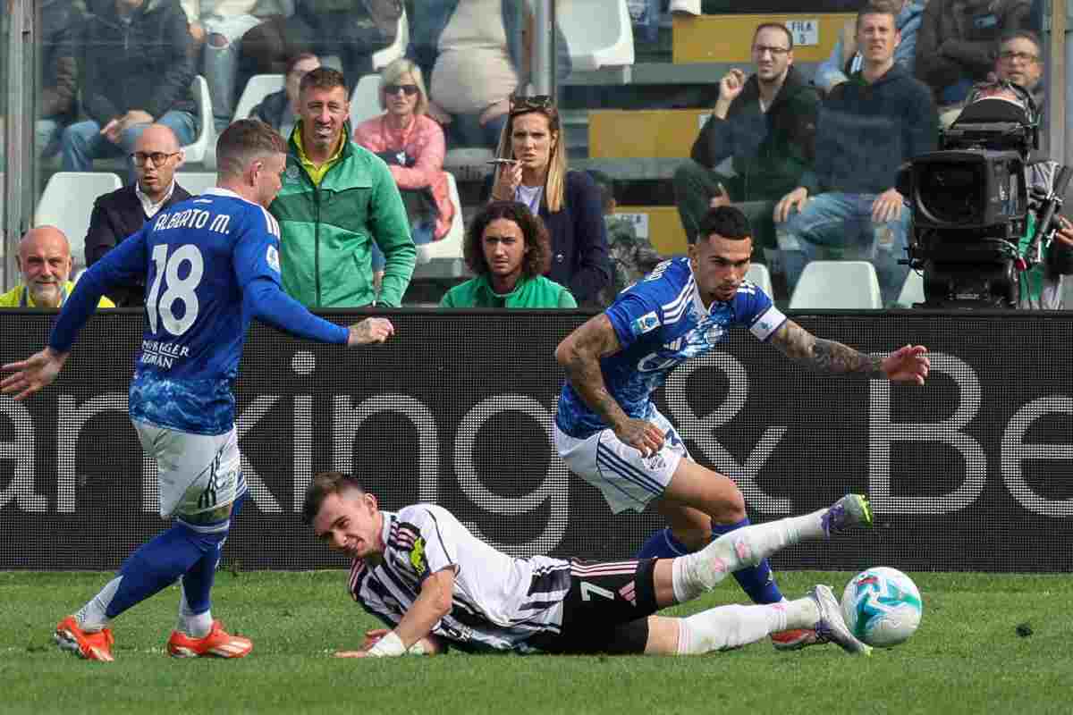 Un momento di Como-Juve 2-0