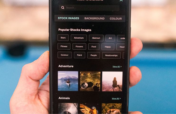 Lo smartphone di un influencer